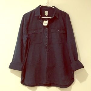 JCrew Boyfit Chambray/denim Pullover Shirt